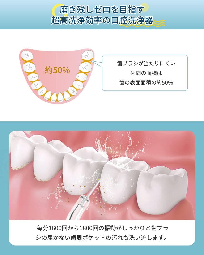 ☆口腔洗浄器 ジェットウォッシャー ４本 4種類の水流
