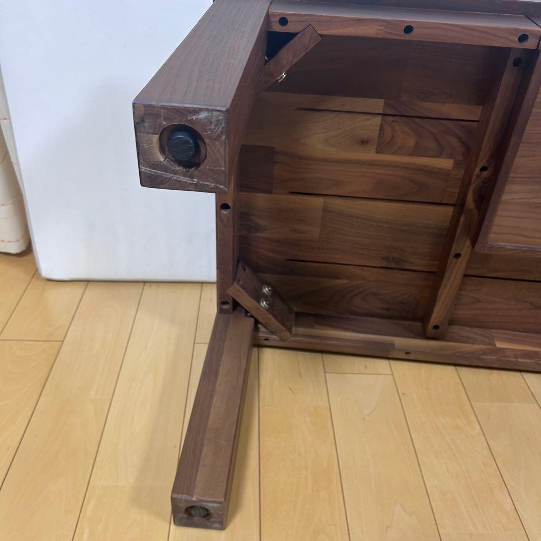 関家具　オーズⅢ センターテーブル 幅105cm ウォールナット　天然木引き出し