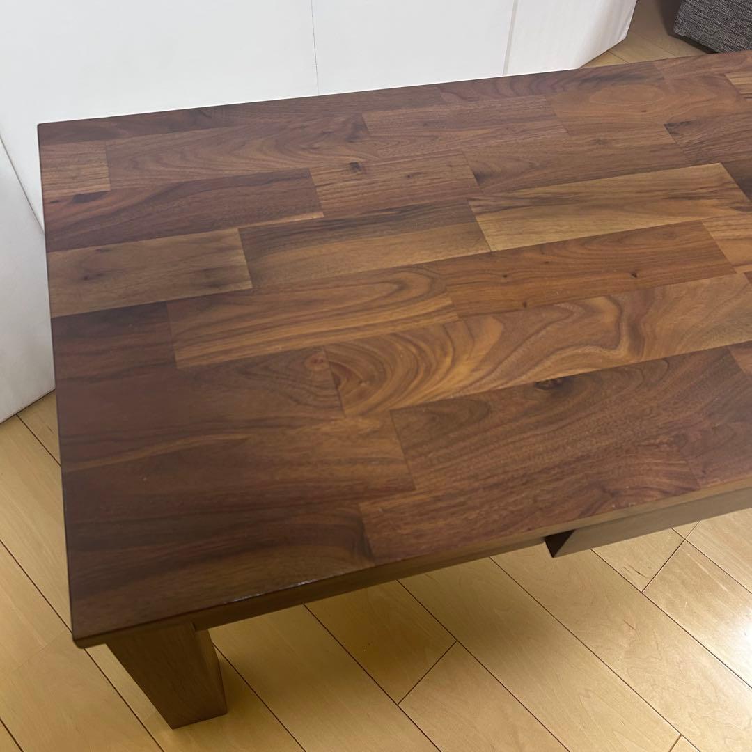 関家具　オーズⅢ センターテーブル 幅105cm ウォールナット　天然木引き出し