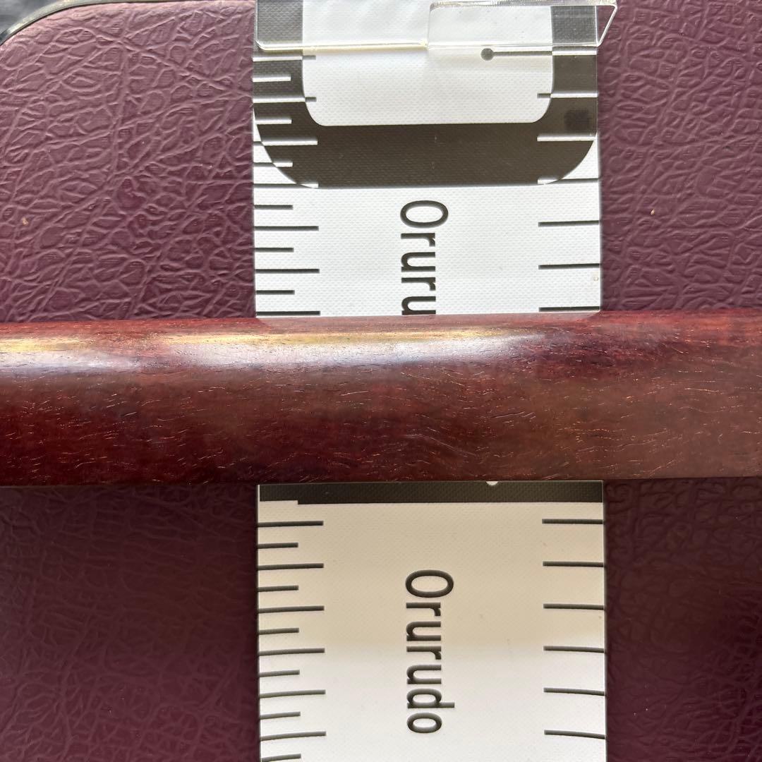 三味線　太棹　紅木　皮破れ　ハードケース付き　全長約102cm