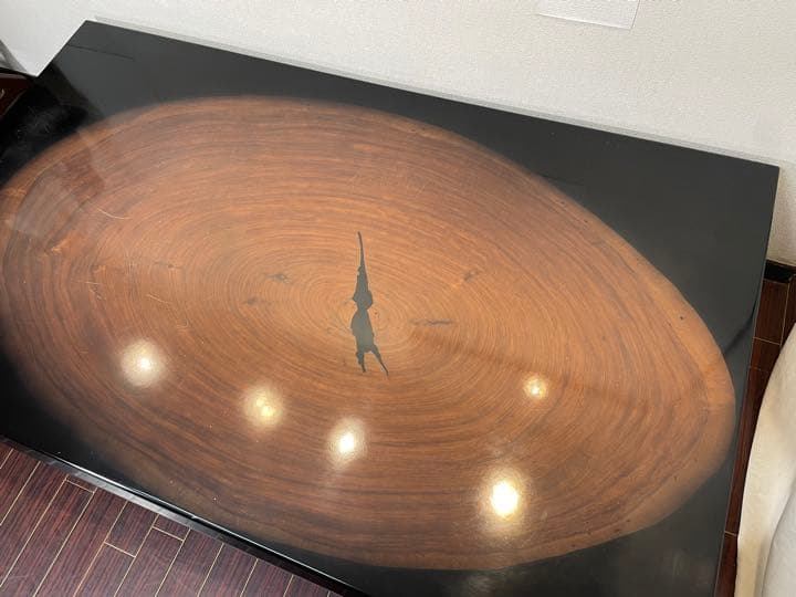 アフリカンローズウッドとも言われるブビンガ材♪カリモクのセンターテーブル 座卓