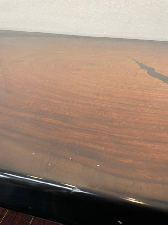 アフリカンローズウッドとも言われるブビンガ材♪カリモクのセンターテーブル 座卓