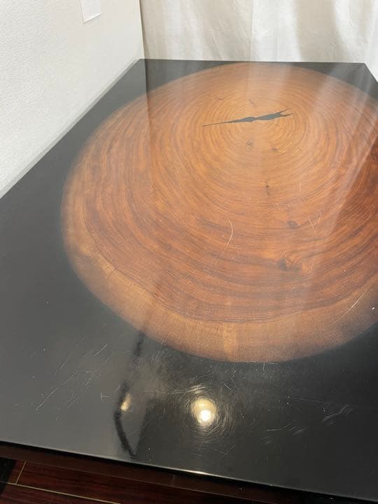アフリカンローズウッドとも言われるブビンガ材♪カリモクのセンターテーブル 座卓