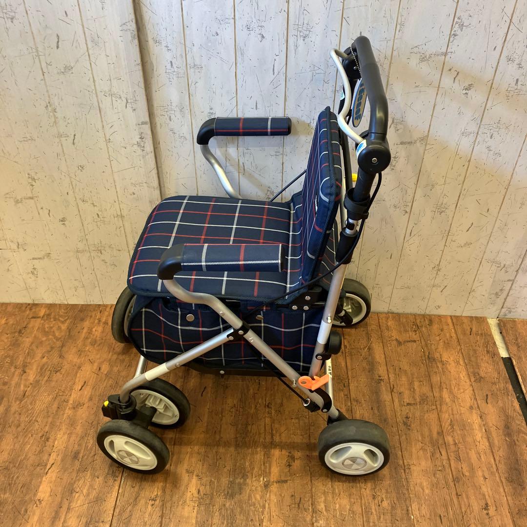 幸和 シルバーカー TacaoF チェック柄 シルバーカー 座れる 折りたたみ式