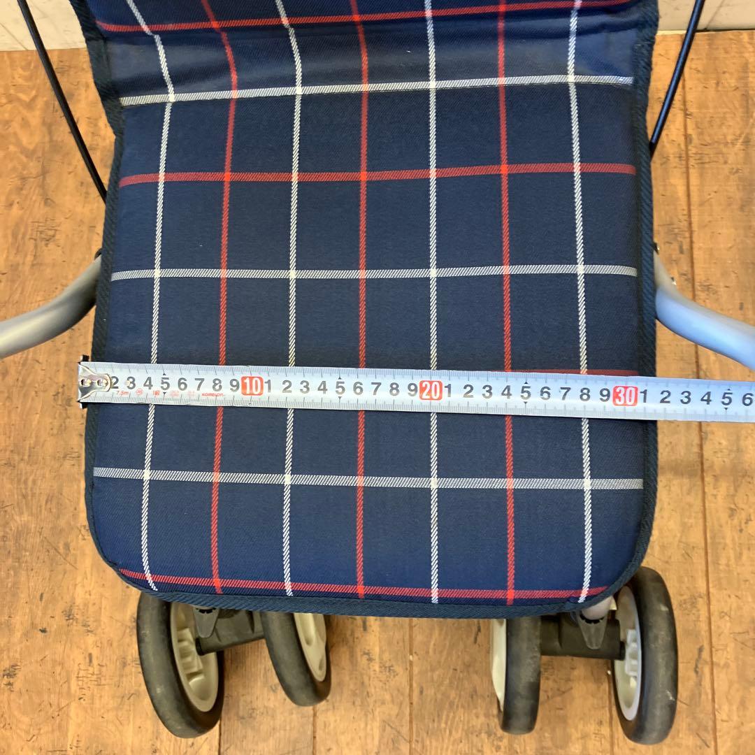 幸和 シルバーカー TacaoF チェック柄 シルバーカー 座れる 折りたたみ式