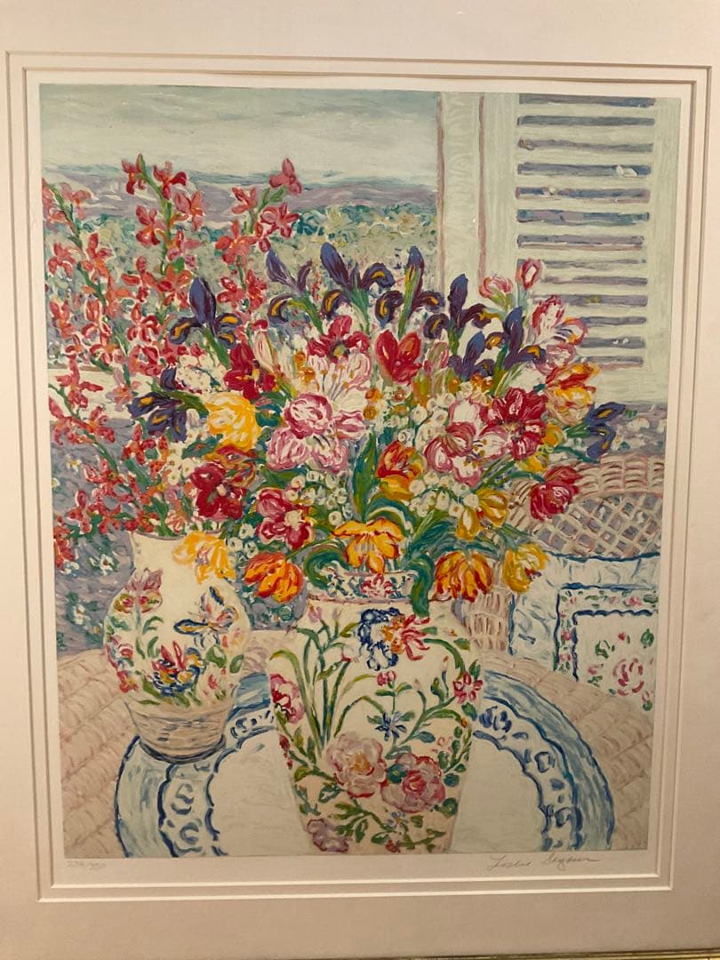 レスリーセイヤー「アイリスパレット」シルクスクリーン　直筆サイン・エディション有