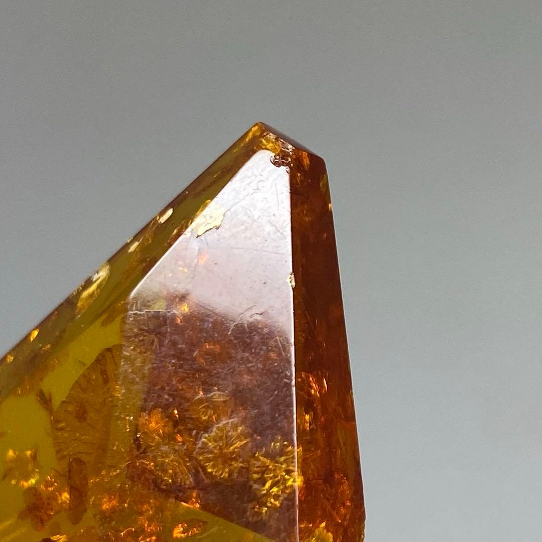 K18刻印 本琥珀ネックレストップ 9.6g 東キ7-0925☆2F