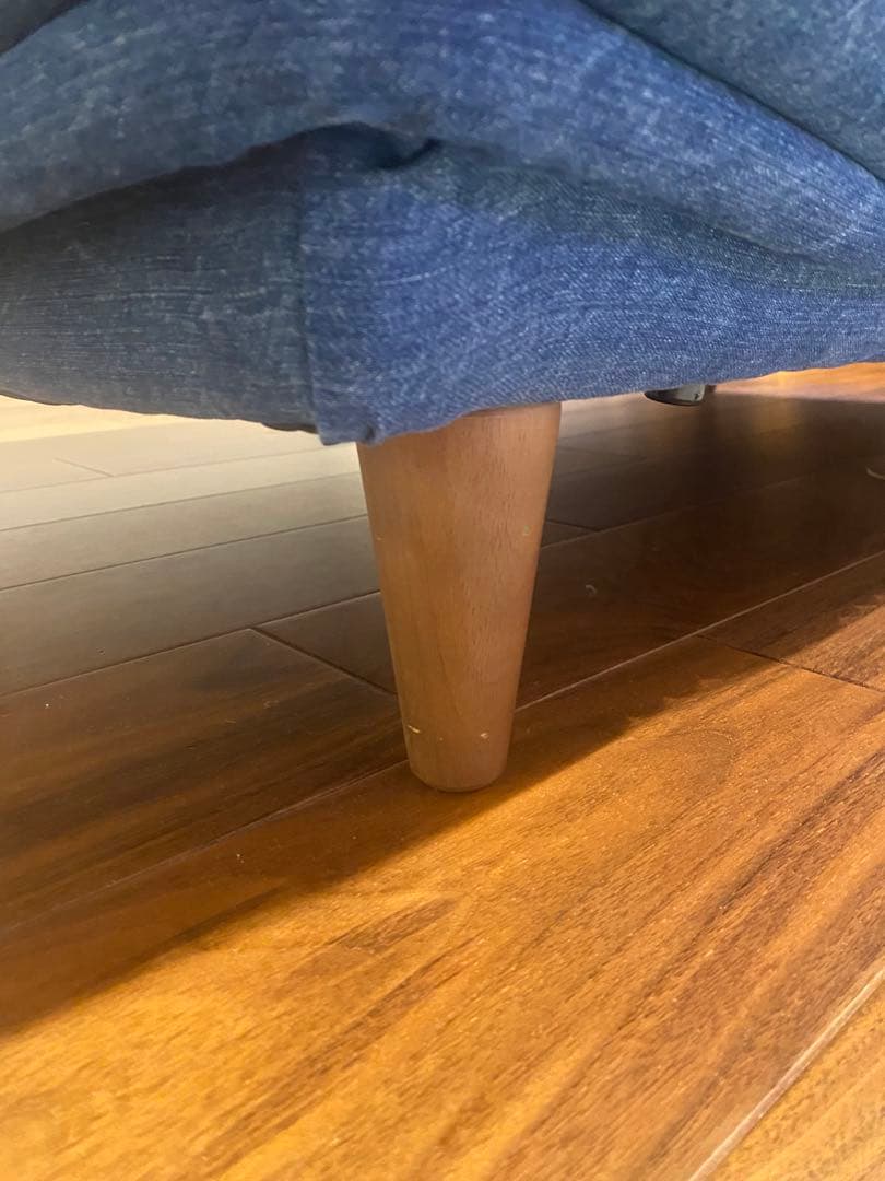 おしゃれなデニム生地2人掛けソファ