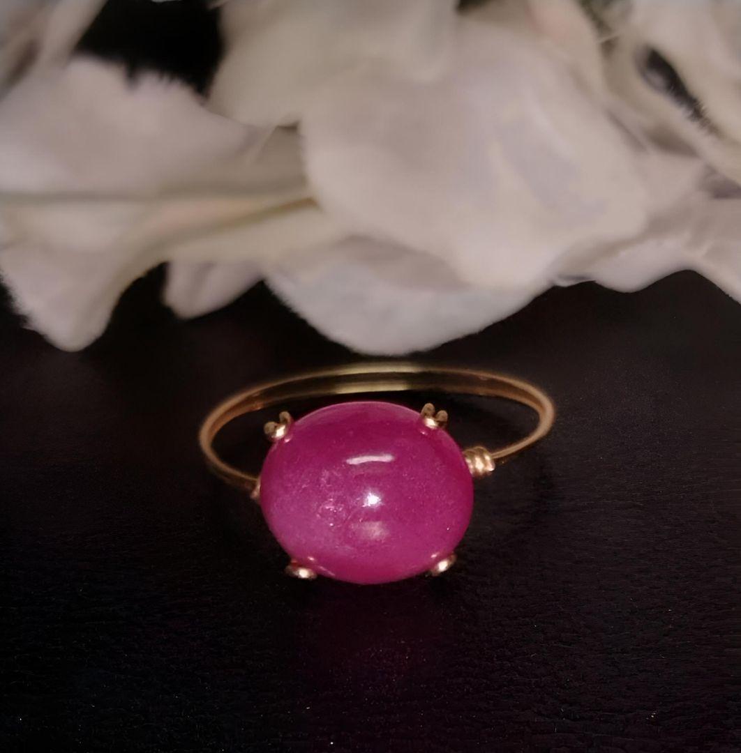 ツヤ❤️ Kgf14 宝石ルース 希少石 ミャンマー産 スタールビー 爪留め