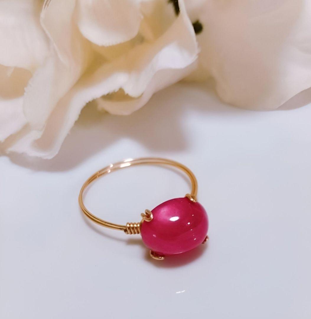 ツヤ❤️ Kgf14 宝石ルース 希少石 ミャンマー産 スタールビー 爪留め