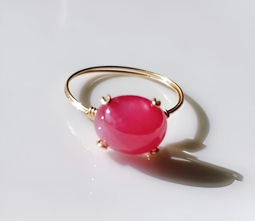 ツヤ❤️ Kgf14 宝石ルース 希少石 ミャンマー産 スタールビー 爪留め