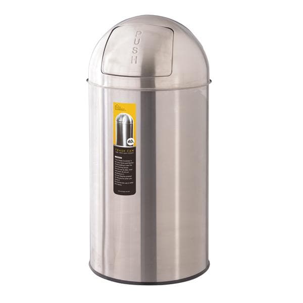 sale！お手入れ簡単 移動かんたん 40リットル 防臭 おしゃれ ゴミ箱 銀