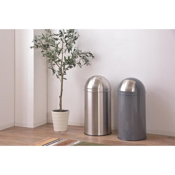 sale！お手入れ簡単 移動かんたん 40リットル 防臭 おしゃれ ゴミ箱 銀