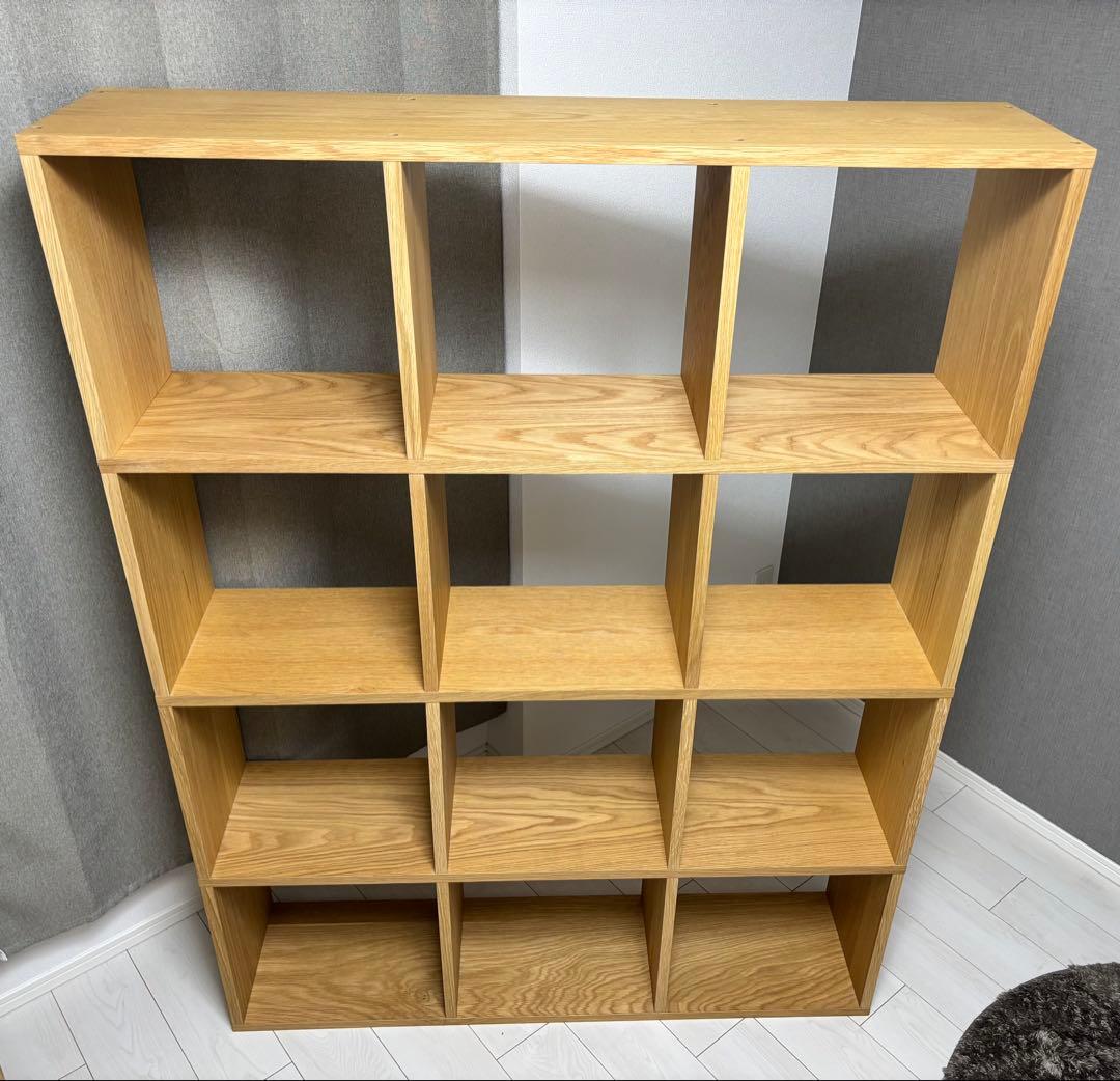 無印良品　スタッキングシェルフ　オーク　3×4段