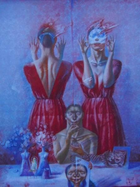 瀬川富紀男、鏡考―化、希少額装用画集、新品額装付