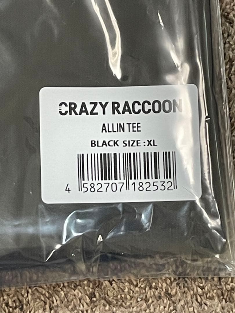 CrazyRaccoon CR ALLIN TEE BLACK XL mondo - メルカリ