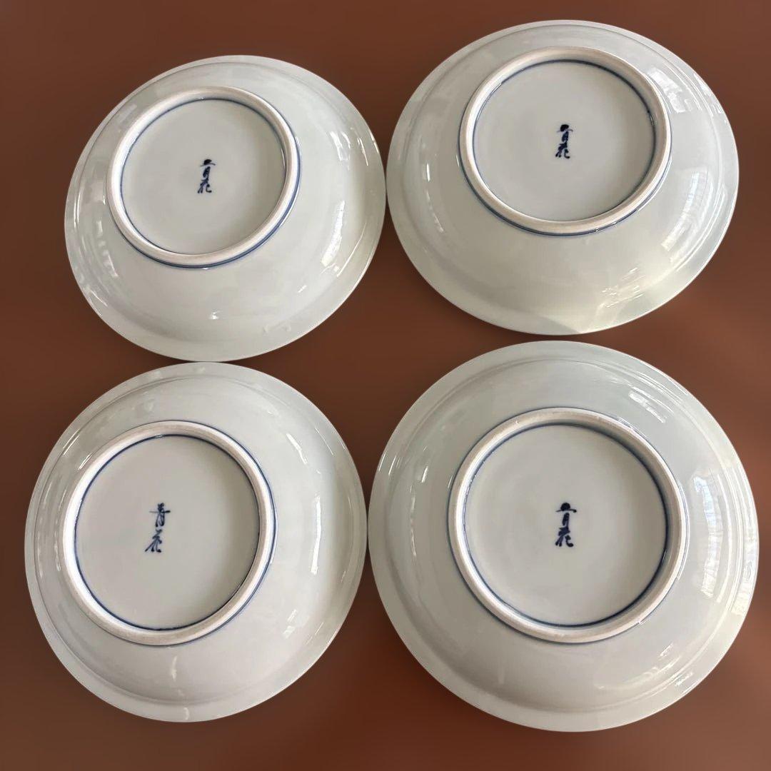 有田焼 しん窯青花 長崎紋玉渕スープ皿4枚セット - メルカリ