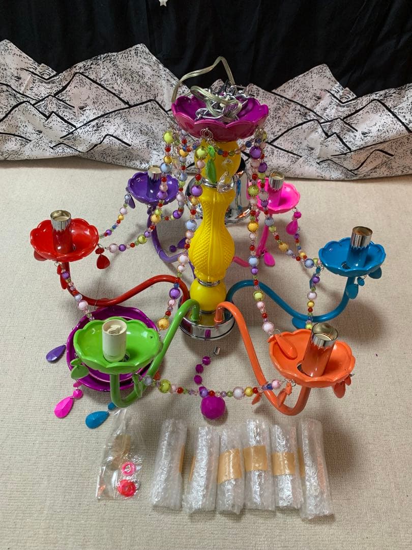 カラフルフラワーデザインシャンデリア