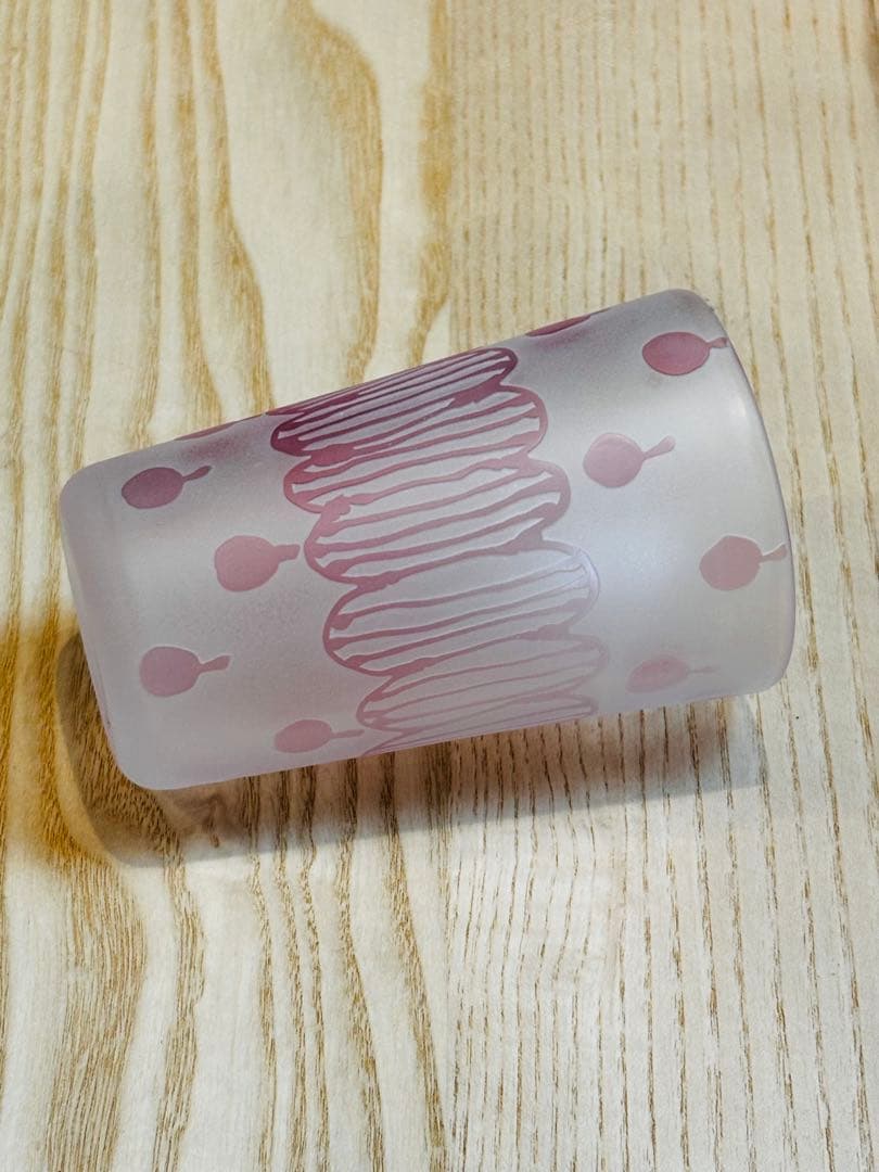 田子美紀さん tagoglass ピンク模様 フロストグラス タンブラー