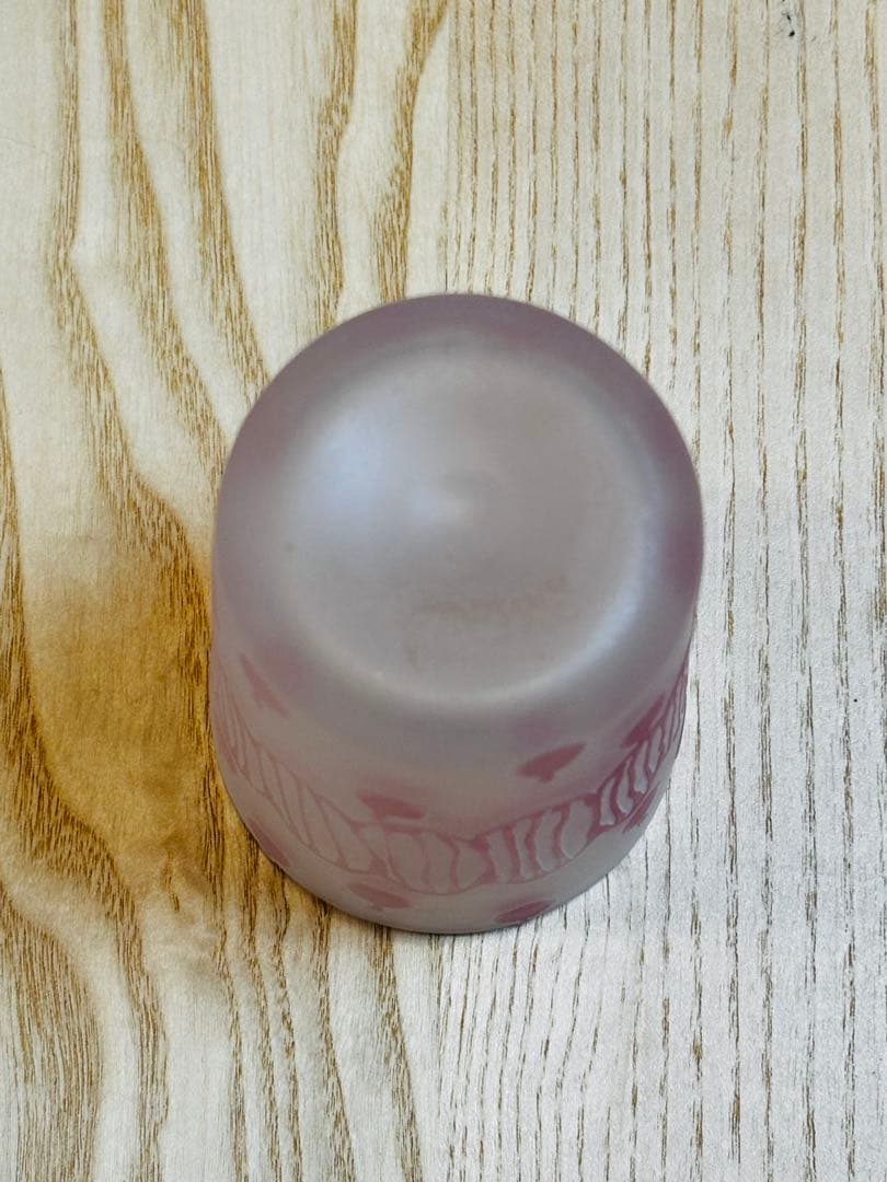 田子美紀さん tagoglass ピンク模様 フロストグラス タンブラー