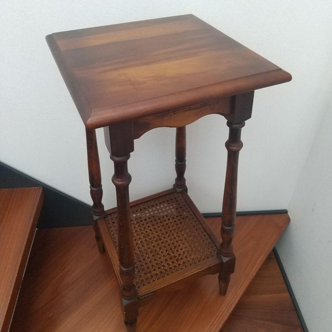 カリモク家具 コロニアル 花台電話台 ランプ台アンティーク調 クラシカル家具