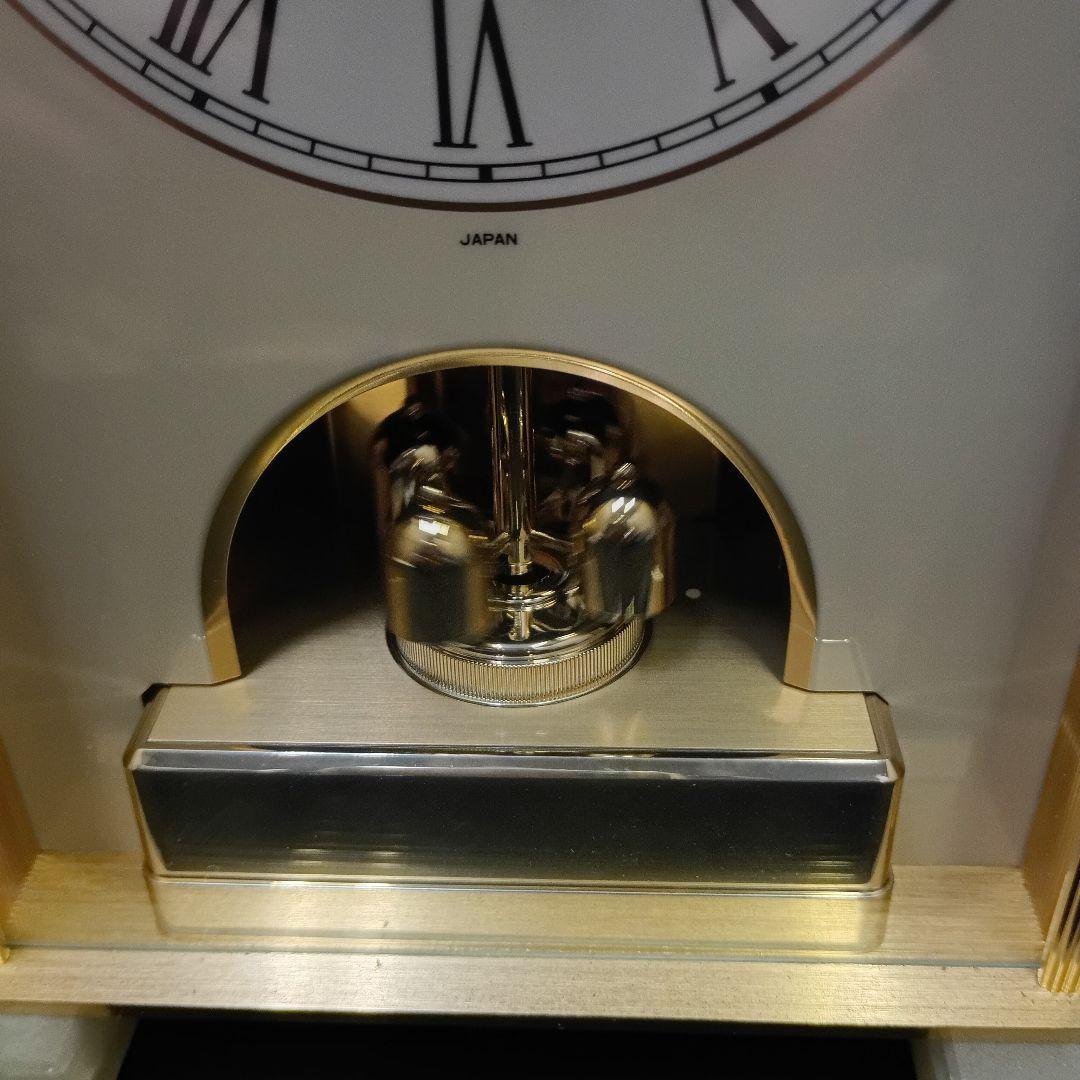 CITIZEN クォーツ 置時計 クラシックデザイン オニックス枠