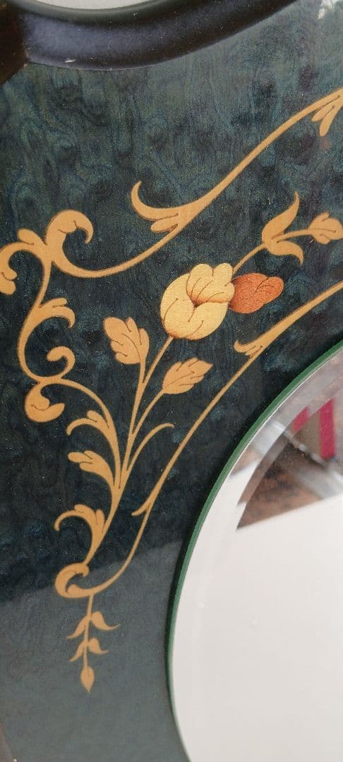 アンティーク　ITALY ドマン 象嵌細工 ウォールミラー