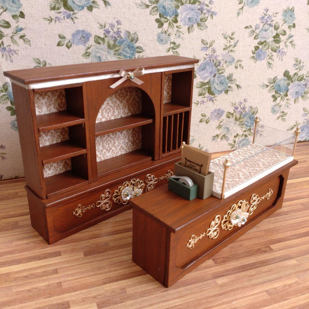 ミニチュア家具　ショコラティエAセット《濃いめメープル》