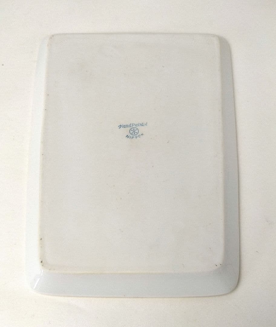 オールドノリタケ 金彩点盛り上げ 花絵 蓋付チーズトレイ