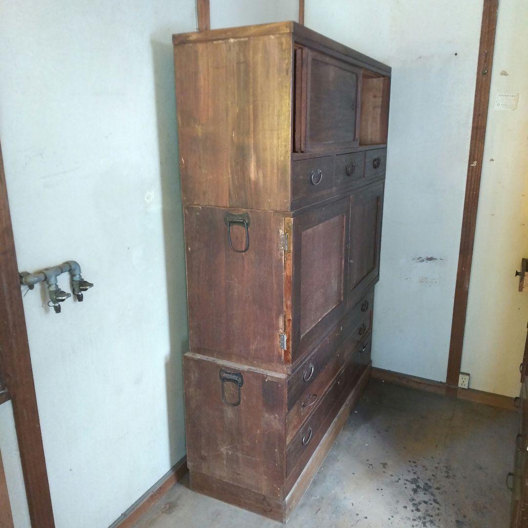古家具 和ダンス 分離可 引き戸 開き戸 引出し ビィンテ－ジ品 昭和レトロ