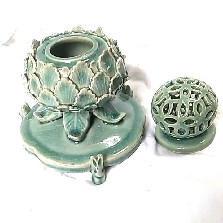 香 炉 高麗青磁 海青 作