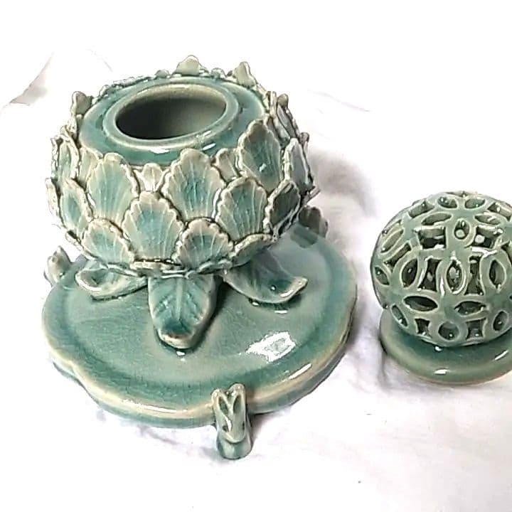香 炉 高麗青磁 海青 作