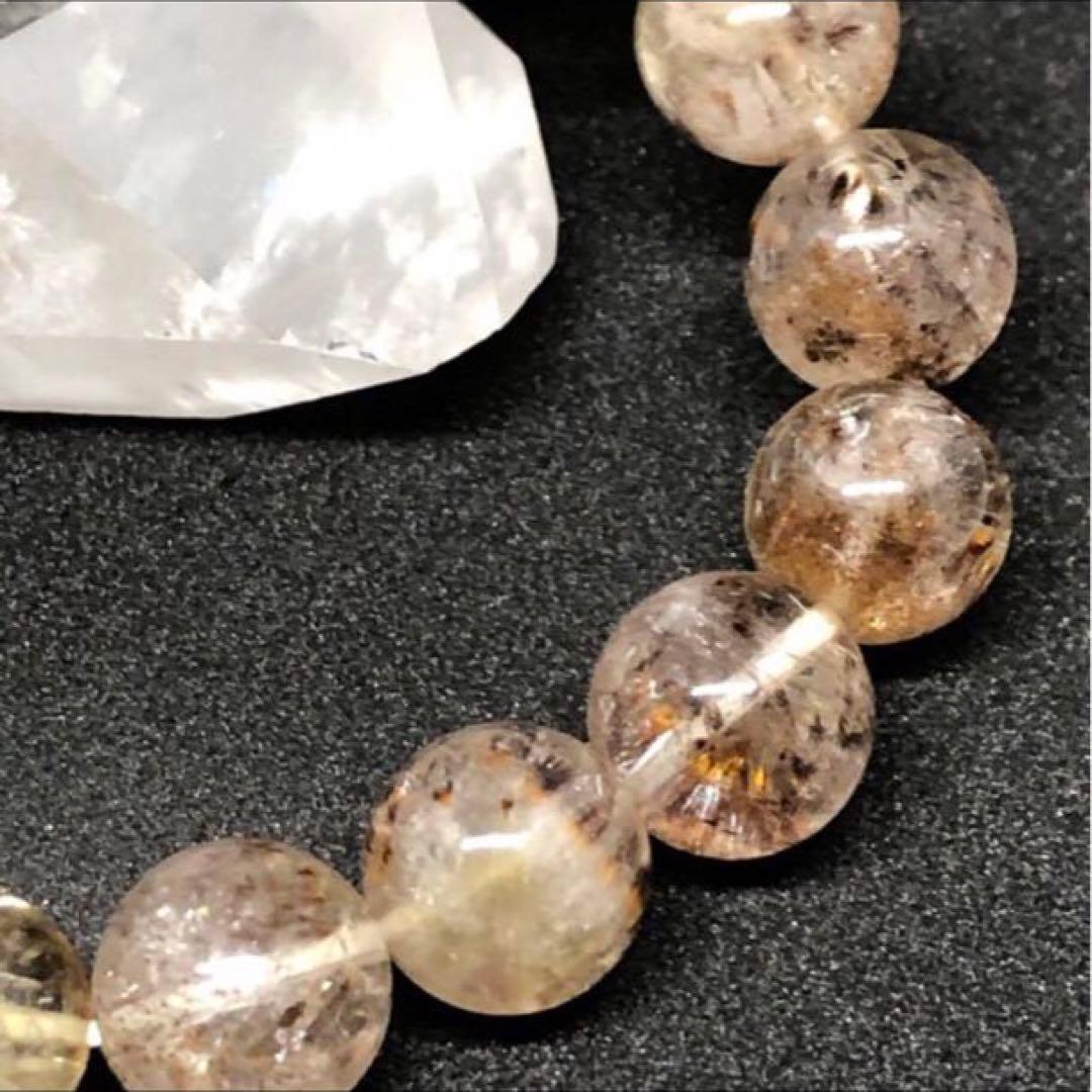 カコクセナイト インアメジストクオーツ モリオン シトリン ブレスレット