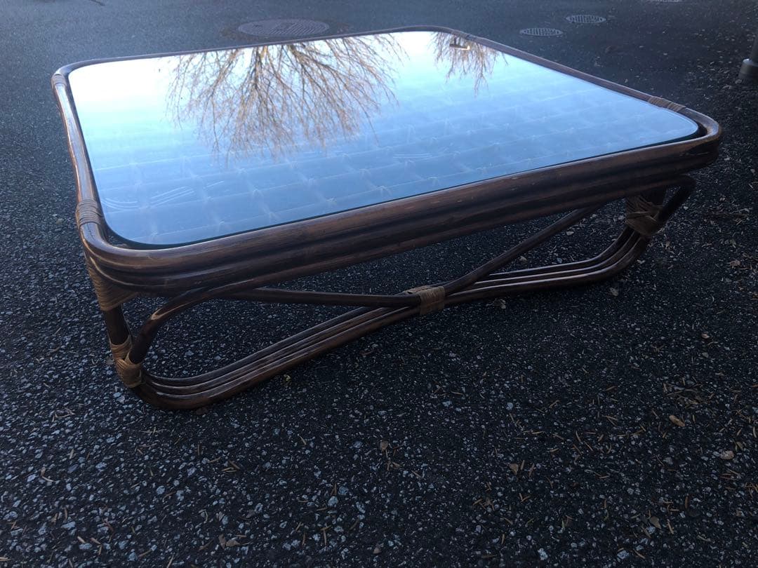 【期間限定出品】ヴィンテージ 籐　ラタンテーブル　※送料込