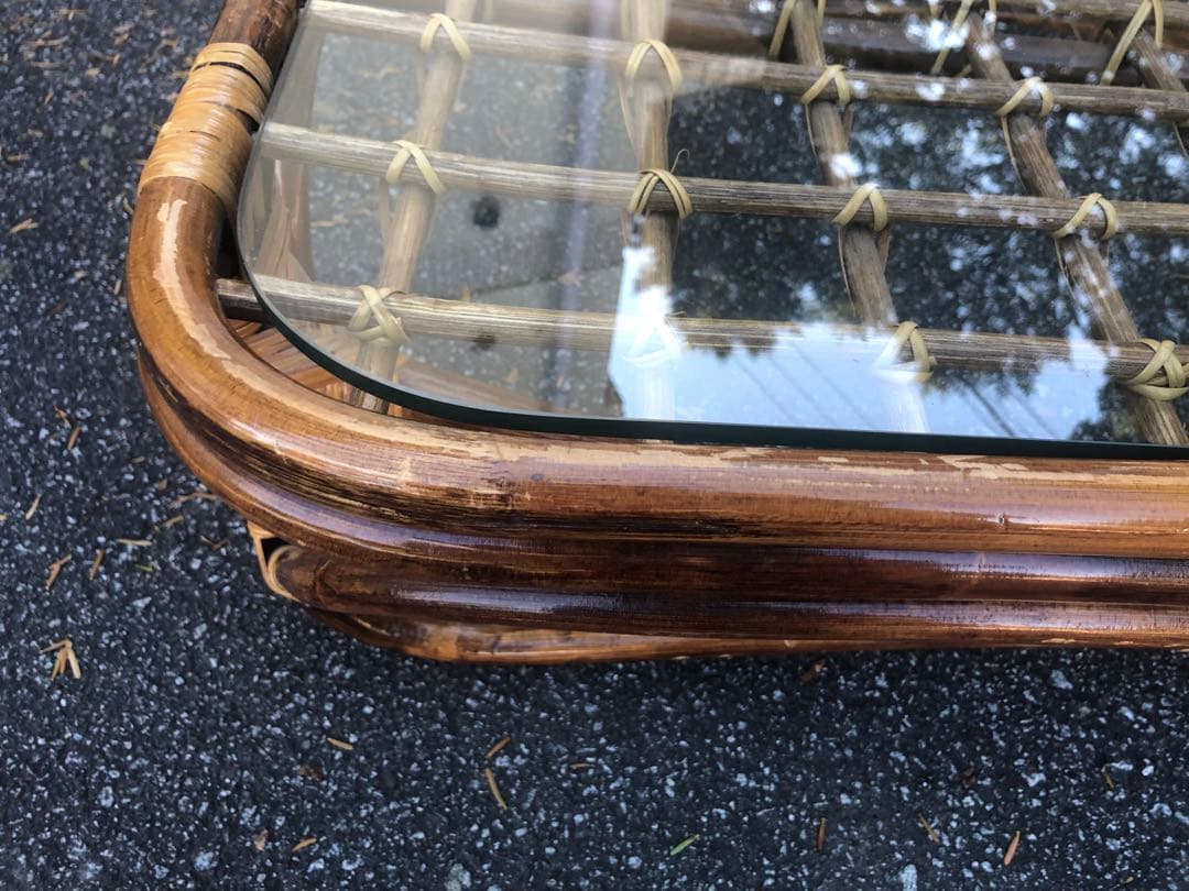 【期間限定出品】ヴィンテージ 籐　ラタンテーブル　※送料込