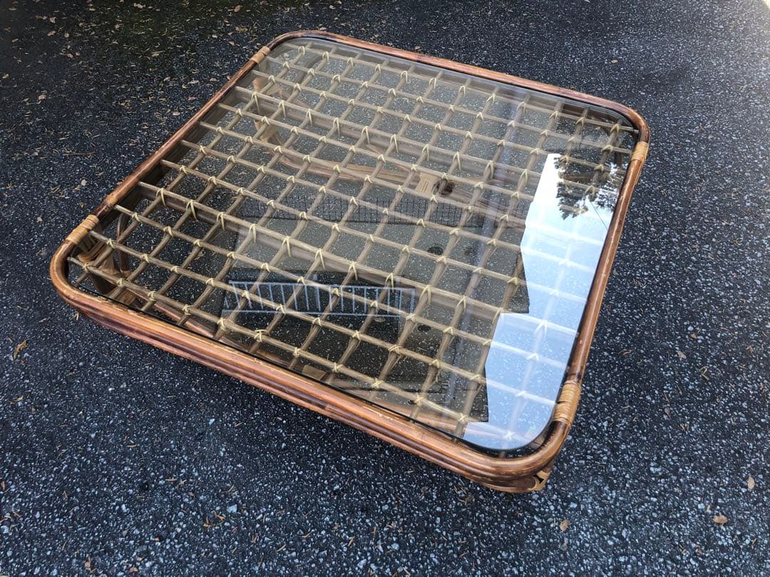 【期間限定出品】ヴィンテージ 籐　ラタンテーブル　※送料込