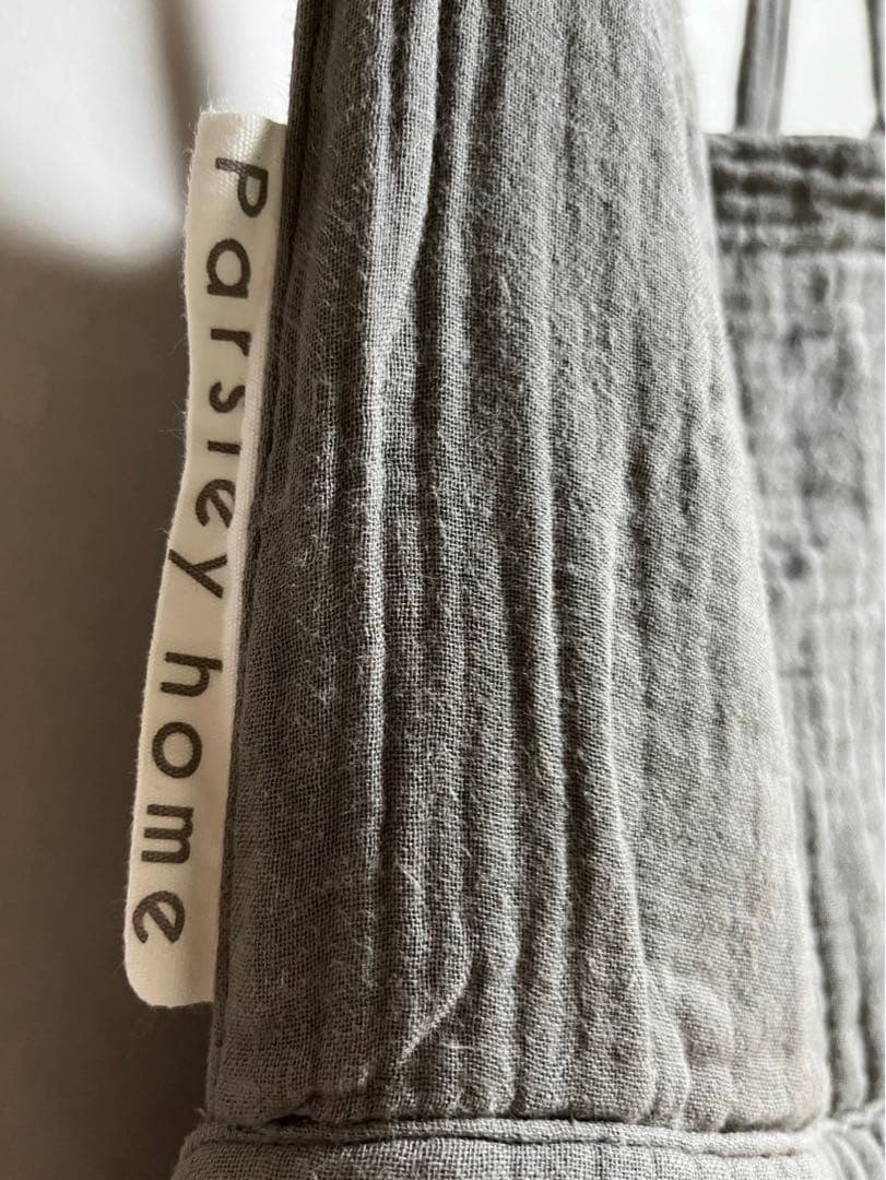 パセリ(Parsley ) コットンガーゼエプロン　グレー