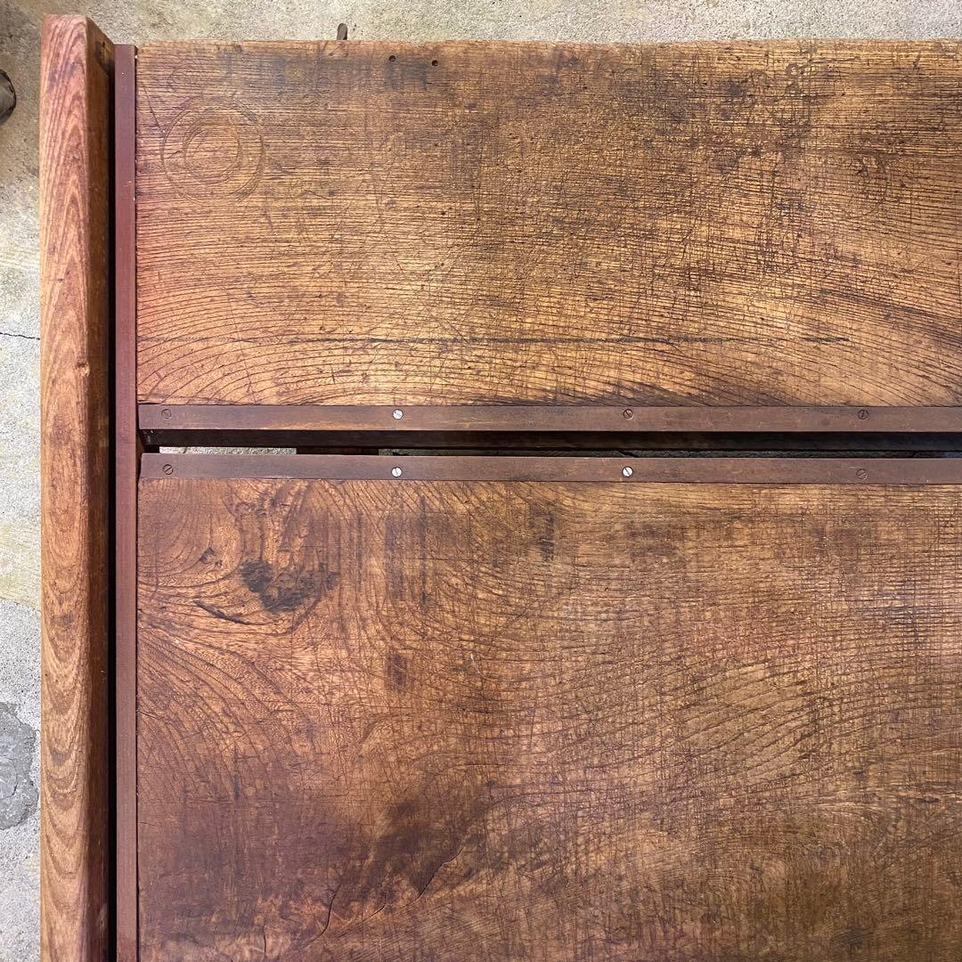 欅材ローテーブル キャスター付き 展示台 アンティーク