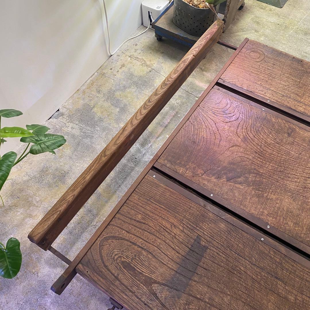 欅材ローテーブル キャスター付き 展示台 アンティーク