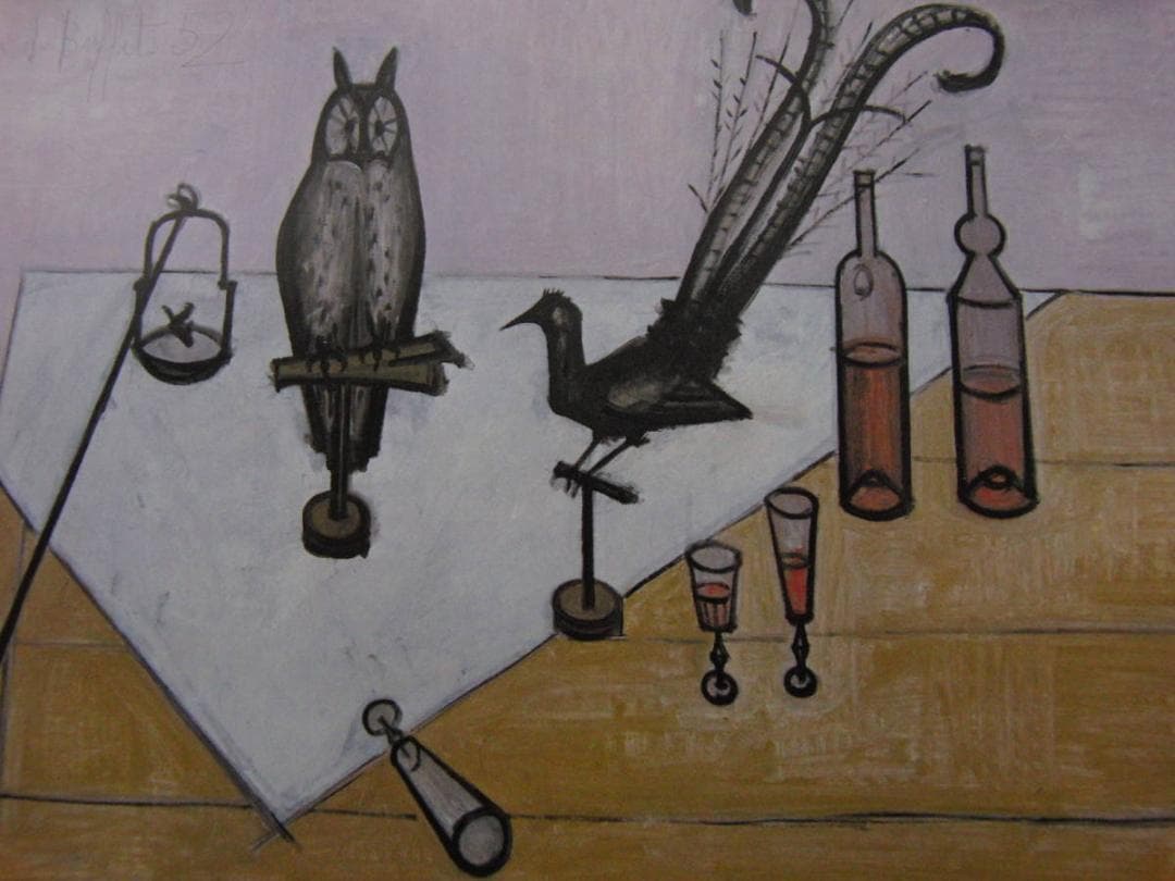 ベルナール・ビュッフェ,Nature morte a l'oiseau lyre - メルカリ