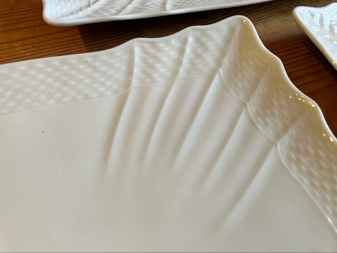 ジノリ　ベッキオホワイト　27.5スクエアプレート×3