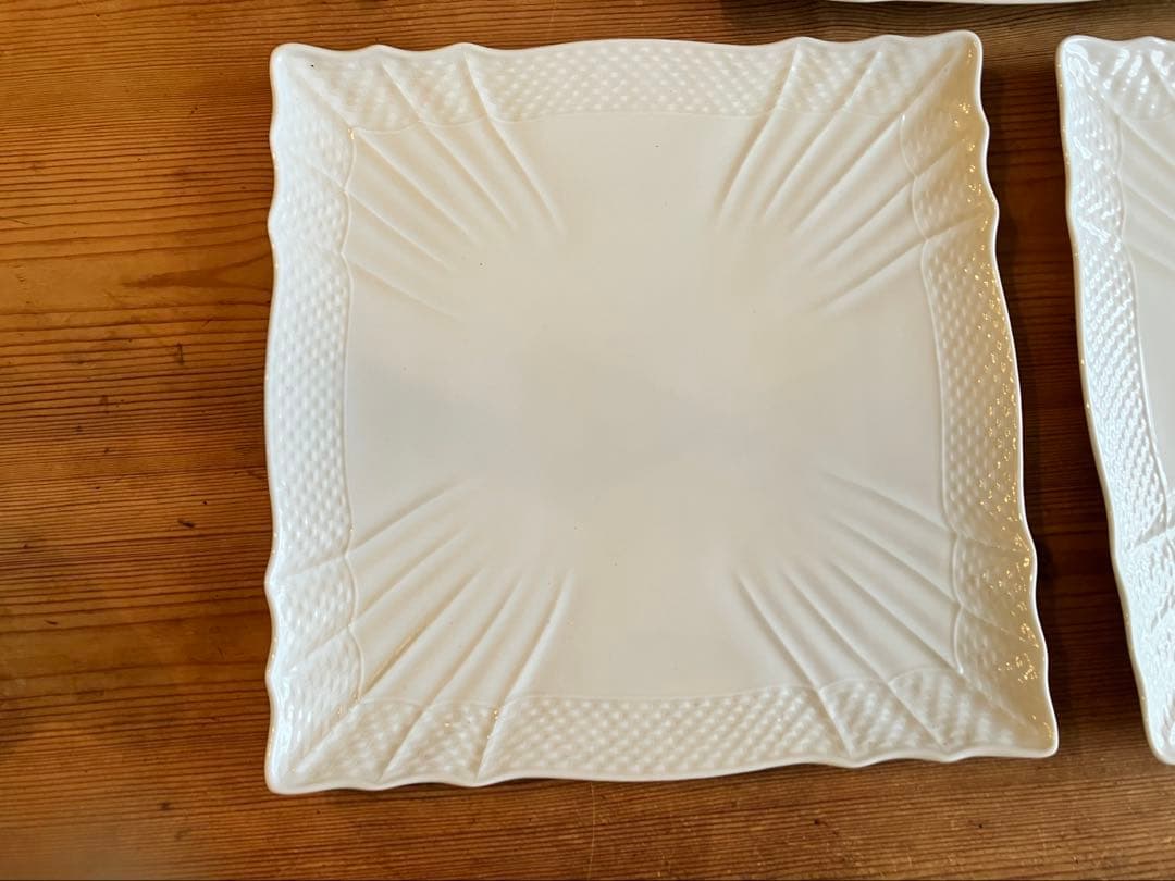 ジノリ　ベッキオホワイト　27.5スクエアプレート×3