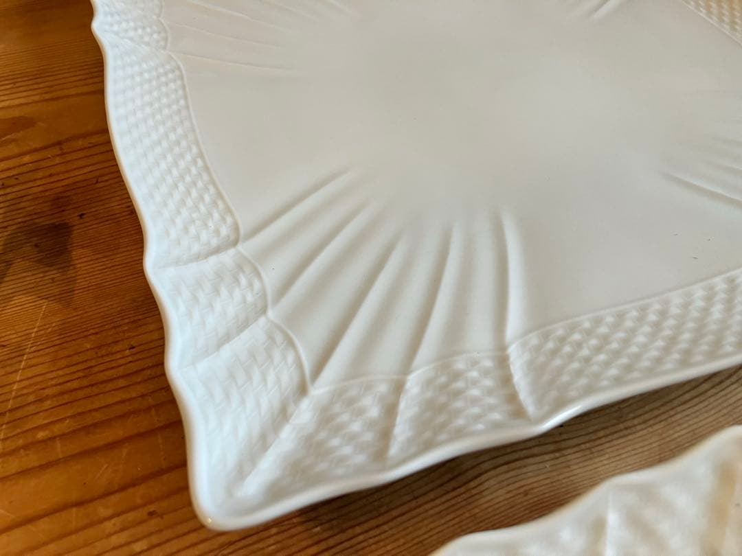 ジノリ　ベッキオホワイト　27.5スクエアプレート×3