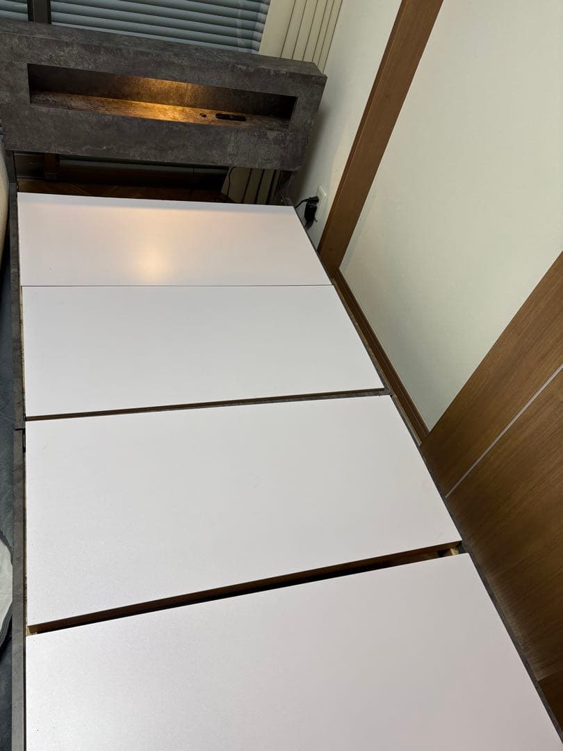 rasik rizon シングルベッドフレーム　ストーングレー