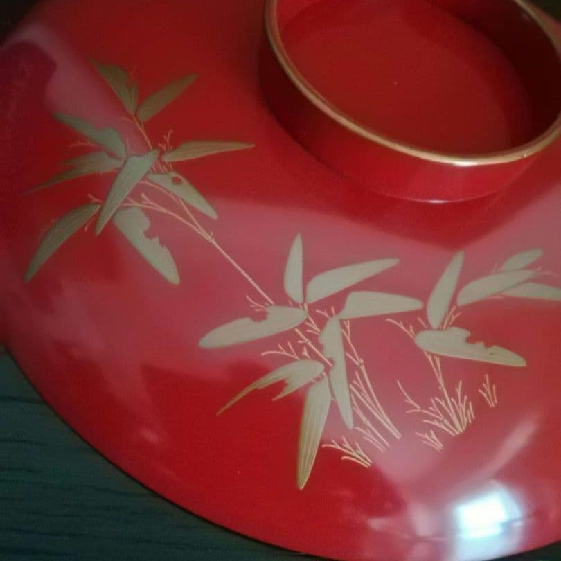 漆工芸　朱漆　金蒔絵　盃⑤　江戸から明治時代　七組盃のひとつ