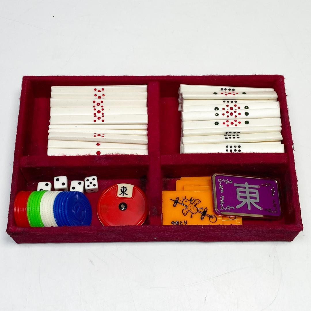 極希少 ミズノ丸一 麻雀牌 背黒 家紋 法悦