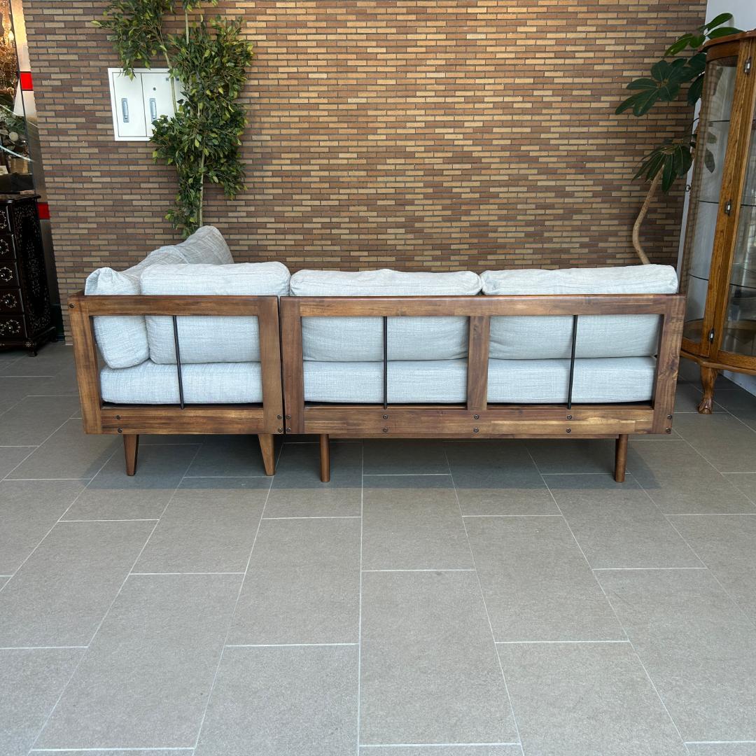 ２個口のa 美品 ♥ unico　ウニコ　コーナーソファー ベンチセット