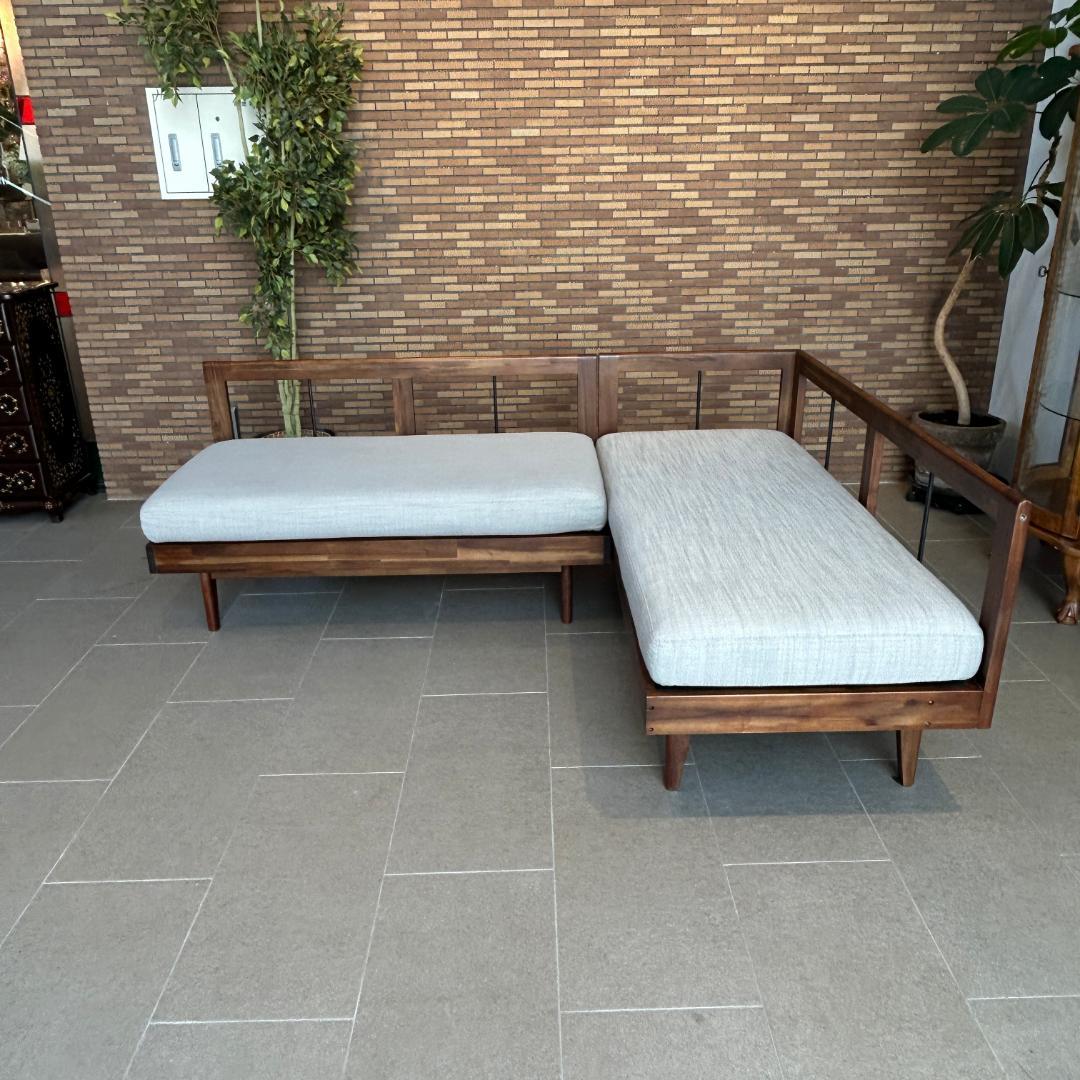 ２個口のa 美品 ♥ unico　ウニコ　コーナーソファー ベンチセット