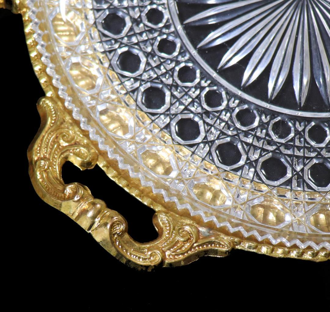 オールド・バカラ 博物館級!! 特大 ブロンズ装飾 獅子脚台座 センターピース