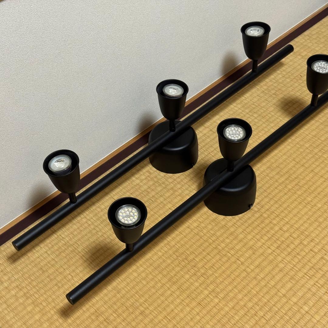 IKEA イケアSKURUP 2台　シーリング　ブラック　電球リモコン付き